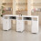 Living And Home Mobile Double Manicure Table with Built-in Dust Collectors and Drawers 2