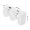 Living And Home Mobile Double Manicure Table with Built-in Dust Collectors and Drawers 6