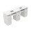 Living And Home Mobile Double Manicure Table with Built-in Dust Collectors and Drawers 4