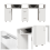 Living And Home Mobile Double Manicure Table with Built-in Dust Collectors and Drawers 5