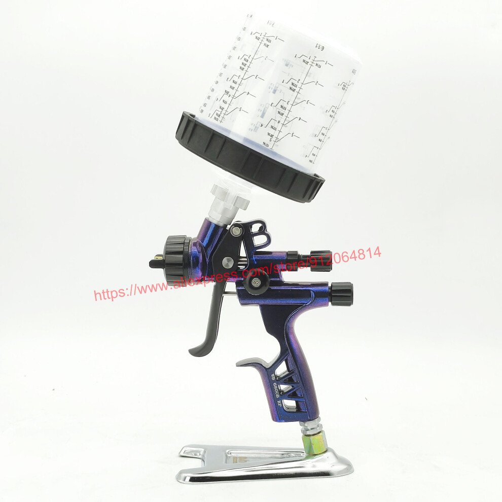 (No Clean 1.3Mm) Hvlp 1.3Mm Air Paint Sprayer 6800B High-Performance Car Paint Spray Gun Sprayer Painting Tool Airbrush Pneumatic Gun Blue