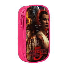 (As show, One size) Stranger Things Pencil Case with Zipper, Big Capacity Pen Pouch Large Storage Bag Durable Pen Box, Back to School Supplies for Kids Teen Student Boys