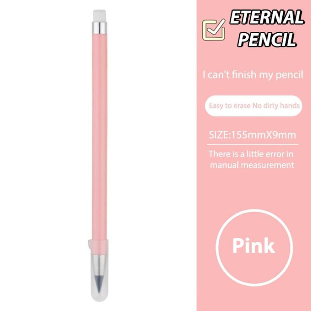 (pink) New Technology Unlimited Writing Eternal Pencil No Ink Pen Magic Pencils For Writing Art Sketch Painting Tool Kids Novelty Gifts