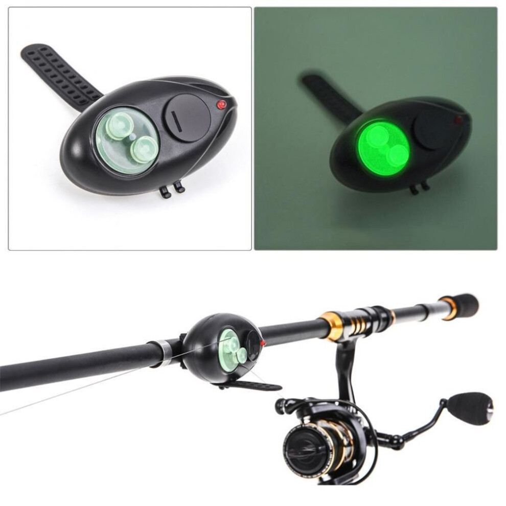 Electronic Double Induction Sound Fish Bite Alarm Tool LED Light Bell Clip Fishing Rod Alarm Device