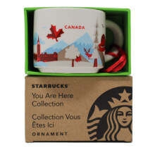 Keramick    hrncek s ozdobou Demitasse od Starbucks, s   ria You Are Here, Kanada, 57 ml