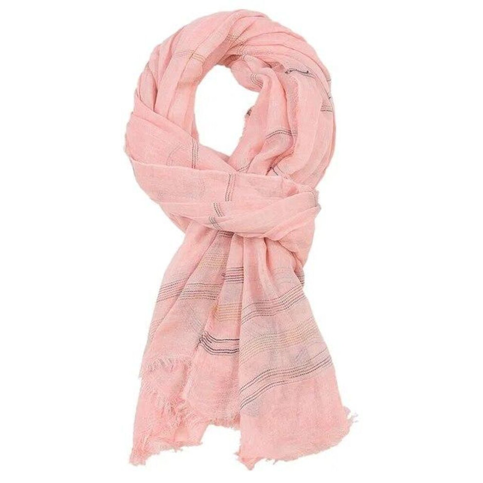 (pink, One Size) Arrival Unisex Style Winter Scarf Cotton And Linen Solider Color Long Women&apos;s Scarves Shawl Fashion Men Scarf