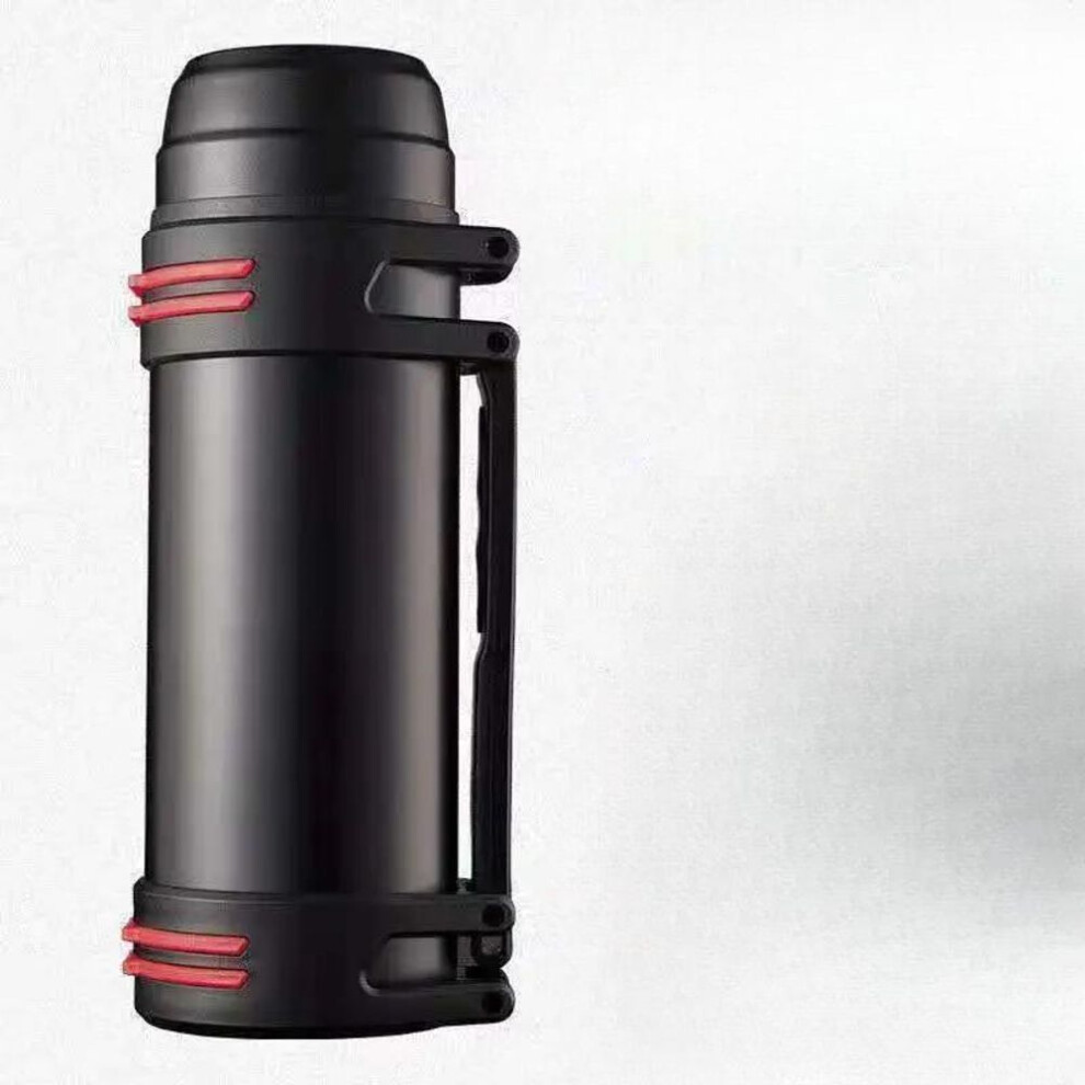 (black,red, 1.6L) 304 Stainless Steel Thermos Pot Outdoor Large-capacity Thermos Cup Men And Women Portable Car Travel Kettle Home Thermos