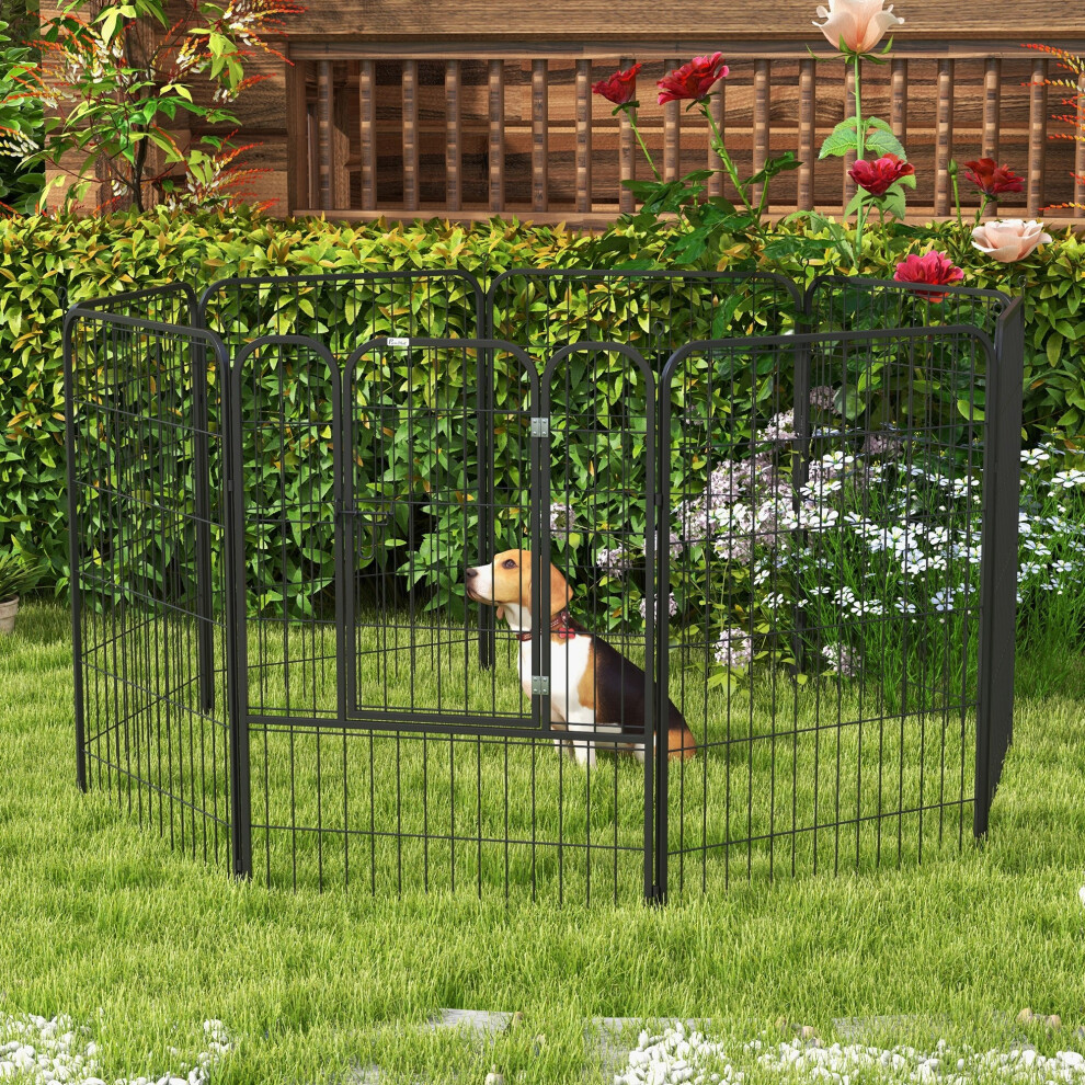 PawHut 8 Panels Heavy Duty Puppy Play Pen for Large, Medium Dogs 100Hcm