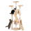 PawHut PawHut 173cm Cat Tower Scratching Post Activity Centre for Indoor Cream 8