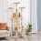 PawHut PawHut 173cm Cat Tower Scratching Post Activity Centre for Indoor Cream 1