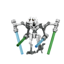 (White)Star Wars General Grievous Actionfigur Modell Spielzeug Heim Schreibtisch Dekoration Geschenk