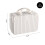 Living And Home (Pearl White) Portable Plastic Makeup Case for Travel 7