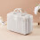 Living And Home (Pearl White) Portable Plastic Makeup Case for Travel 3