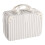Living And Home (Pearl White) Portable Plastic Makeup Case for Travel 4