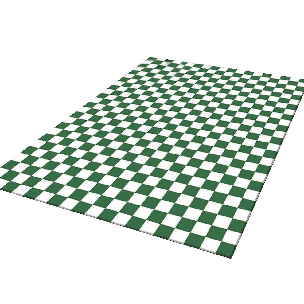 (80x160cm, Green) Classic Retro Soft Shag Checkered Rugs - Jxlgv-image-OPC-PG7FVK2-NEW