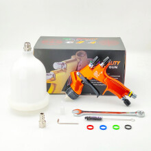 (1.3MM PLASTIC CUP) 2022 Gti Pro 1.3/1.8mm Hvlp Spray Gun Car Painting Gun With Mixing Cup No-clean Tank For Car Painting