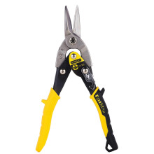(As show, One size) LINJOU Aviation Snips Straight Head Forged Steel Chrome Double Pivot Action for More Power Ergonomic Handles Robust and Ergonomic Range 2-14-563 [Ener