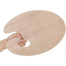 (As show, One size) LINJOU Wooden Painting Palette | Vintage Style Oval Shape Artist (20*30cm)