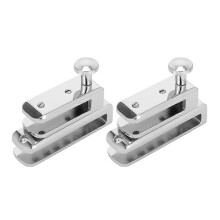 (As show, One size) 2pcs Cylinder Security Cylinder Frameless Shower Room Sliding Door Lock Doorstop