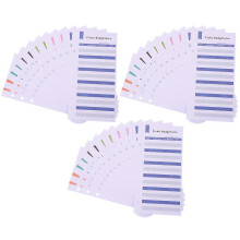 (As show, One size) 36pcs Business Budget Sheets Cash Binder Budget Cards Cash Recording Consumption Cards