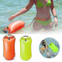 (Orange, One size) Swim Buoy Tow Float Dry Bag Wild Swimming Float Inflatable Watertight Dry Bag