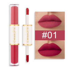 2022 New Two-color Lips Makeup Lipstick Lip Gloss Long Lasting Moisture Cosmetic Lipstick Red Lip Matte Lipstick Waterproof