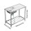 Living And Home Freestanding Single Bowl Kitchen Sink with Draining Board 6