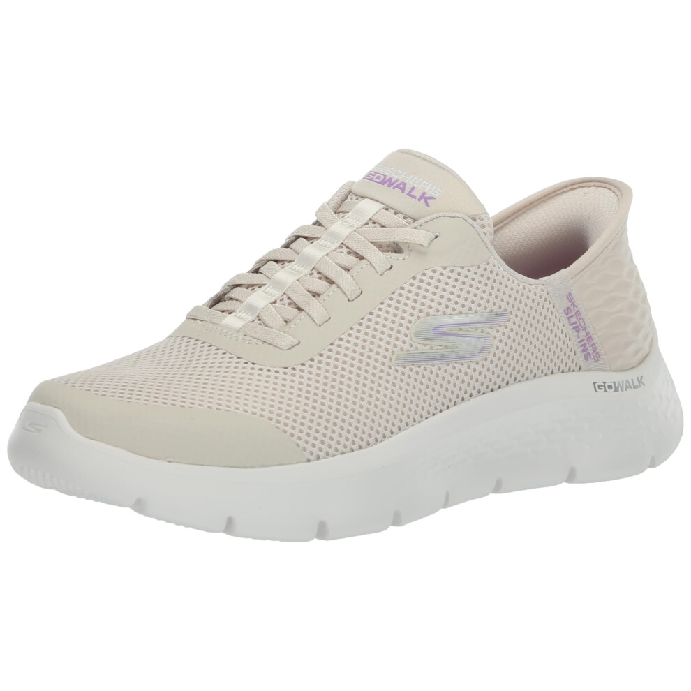 Skechers Women's Go Walk Flex Hands Free Slip-Ins-Grand Entry Sneaker  Off White  9 Narrow