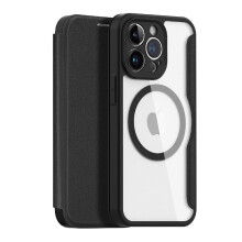 (Black) DUX DUCIS Case For IPhone 13 Pro With RFID Blocking Card Slot PU Leather Cover Shockproof Full Protective Flip Folio Wallet Case Case Wallet With