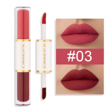 2023 New Two-color Lips Makeup Lipstick Lip Gloss Long Lasting Moisture Cosmetic Lipstick Red Lip Matte Lipstick Waterproof
