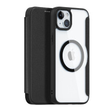 (Black) DUX DUCIS Case For IPhone 15 Plus With RFID Blocking Card Slot PU Leather Cover Shockproof Full Protective Flip Folio Wallet Case Case Wallet With