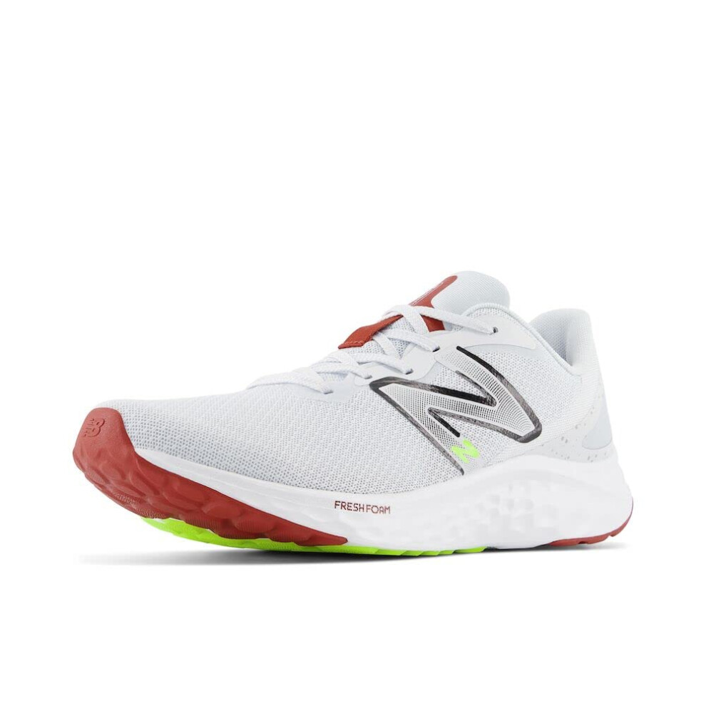 New Balance Men's Fresh Foam Arishi V4 Running Shoe  Quartz Grey/Brick Red  10.5 X-Wide
