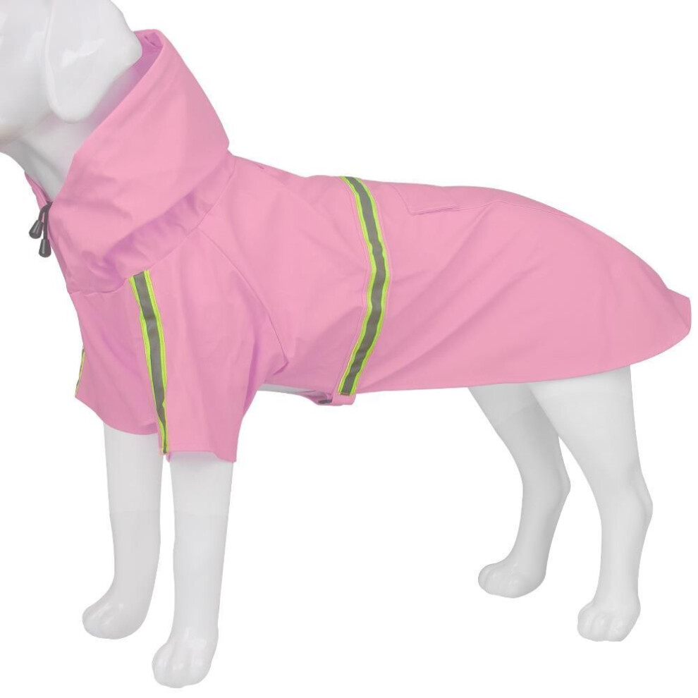 (XXXXL, pink) Pets Small Dog Raincoats Reflective Small Large Dogs Rain Coat Waterproof Jacket Fashion Outdoor Breathable Puppy Clothes