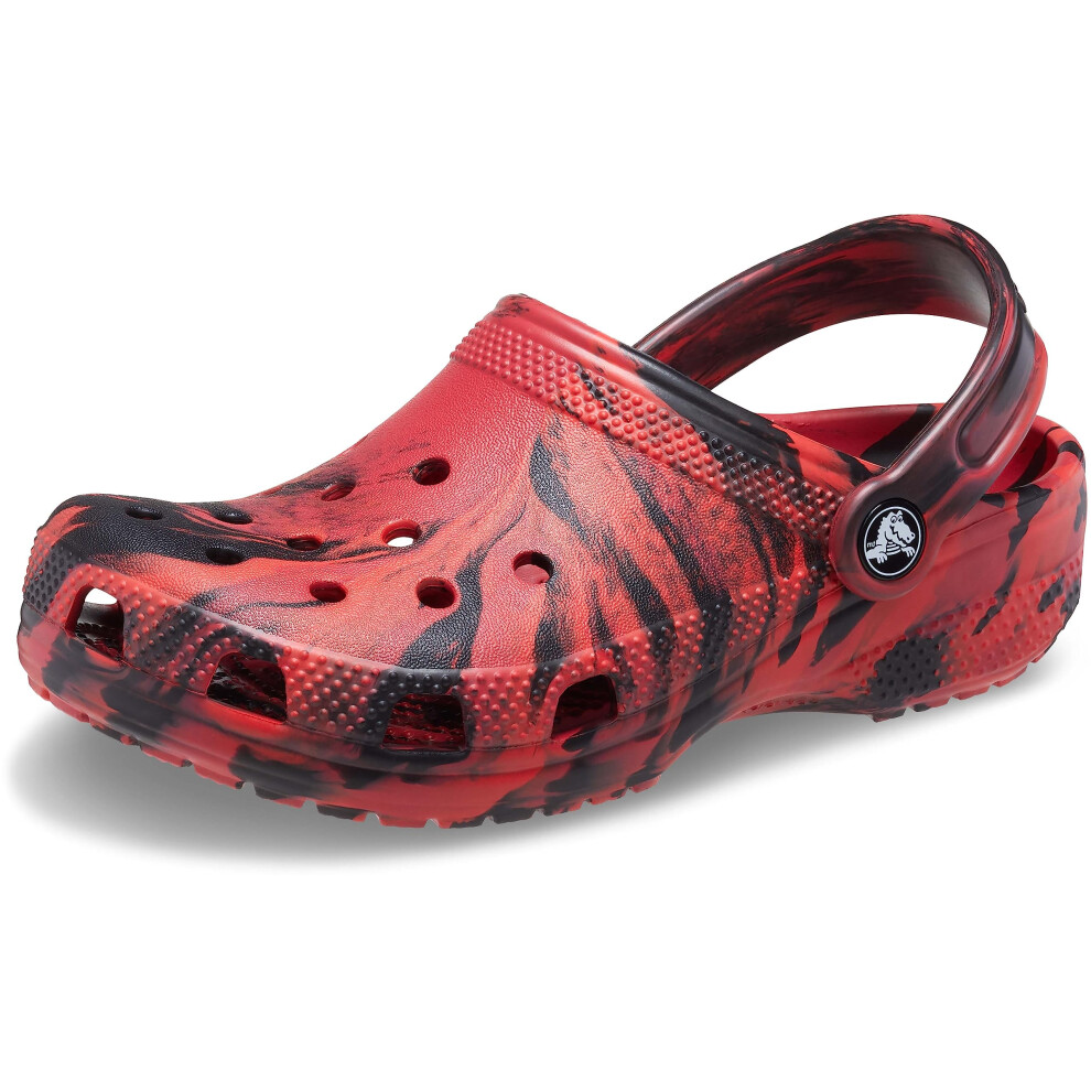 Crocs Kids Classic Marbled Tie Dye Clog  Pepper/Black  7 US Unisex Toddler