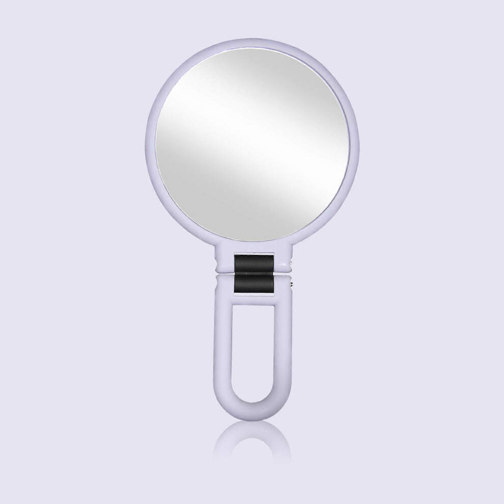 Purple (As Show, One Size) Linjou 15X Magnifying Mirror Dual Sided Portable Mirror Folding Rotatable Makeup Mirror(Purple)