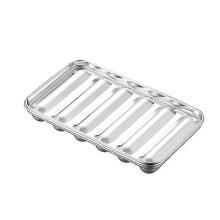 (As show, One size) LINJOU Hot Dog Mold,6-Cavity 304 Stainless Steel Sausage Mold Food Supplement Meat Sausage with Cover