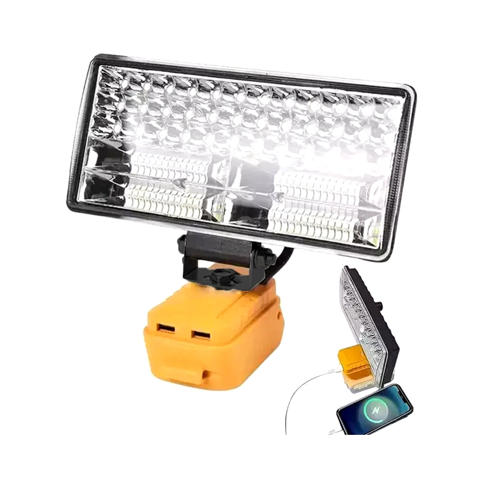 LED Work Light for Dewalt 6500K Cordless Flashlight w/Dual USB Naked