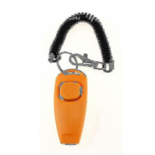 (As show, One size) 2-in-1 clicker pet training clicker pet clicker whistle dog training whistle yellow Yanlieso