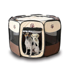 (As show, One size) Portable Folding Pet Tent Dog House Cat Tent Game Fence Dog House Easy Operation Fence