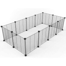(As show, One size) Veeki pet fence, portable small animal wire mesh fence inside small animal cage, guinea pig and rabbit breeding box fence tent 13.7 * 13.7 inches (bla