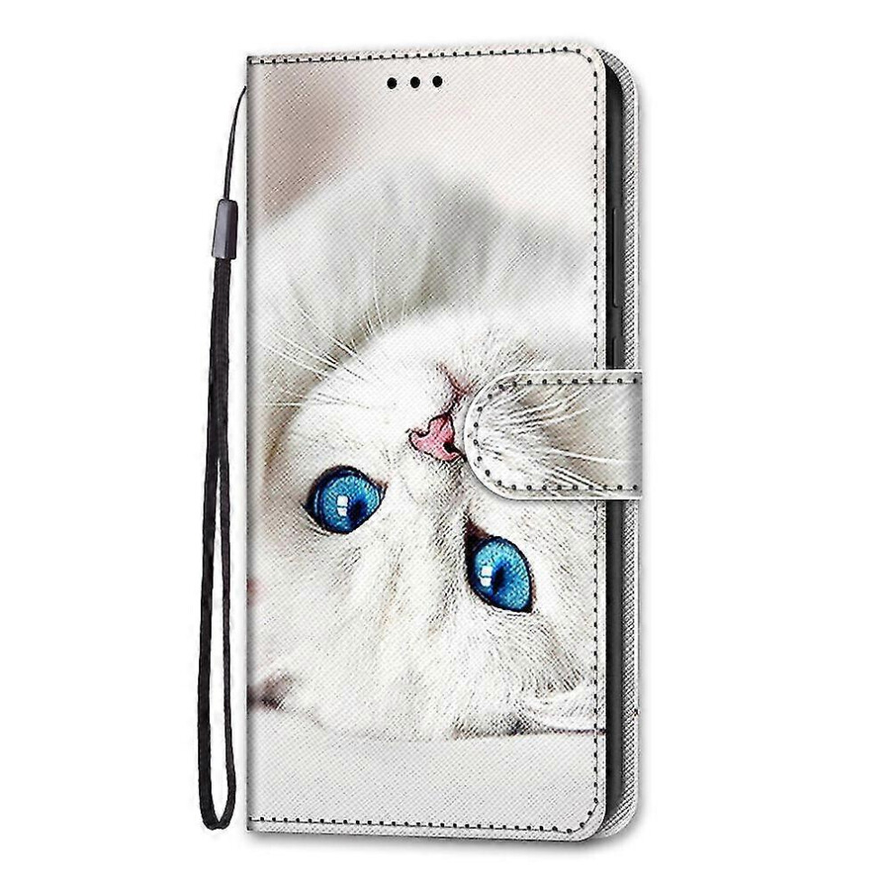(As Show, One Size) Phone Case For Xiaomi Poco M3 Colored Flip Magnetic Buckle White Cat Phone Case For Not,Specified 6953460336476