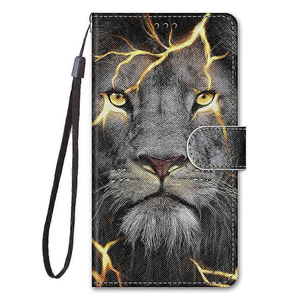 (As Show, One Size) Phone Case For Samsung Galaxy A23 5G Painted Flip Magnetic Coque Etui Sealing Box - Lion Not,Specified 6953460339668