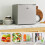 Homcom HOMCOM 46L Counter Top Fridge Mini Fridge with Lock Chiller Box Grey 7
