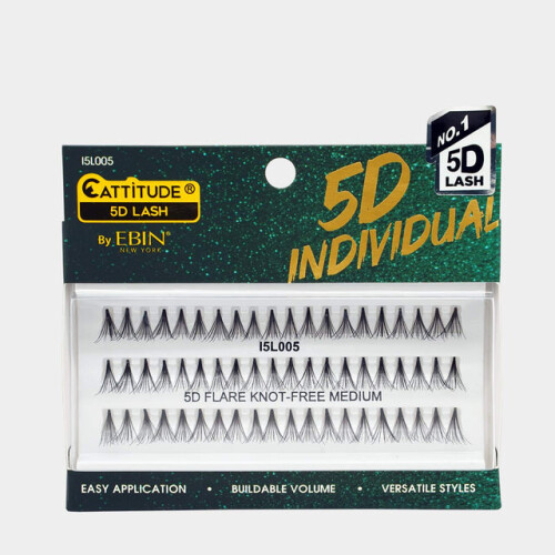 EBIN Cattitude 5D Individual Lash- Knot-Free Medium (I5L005)