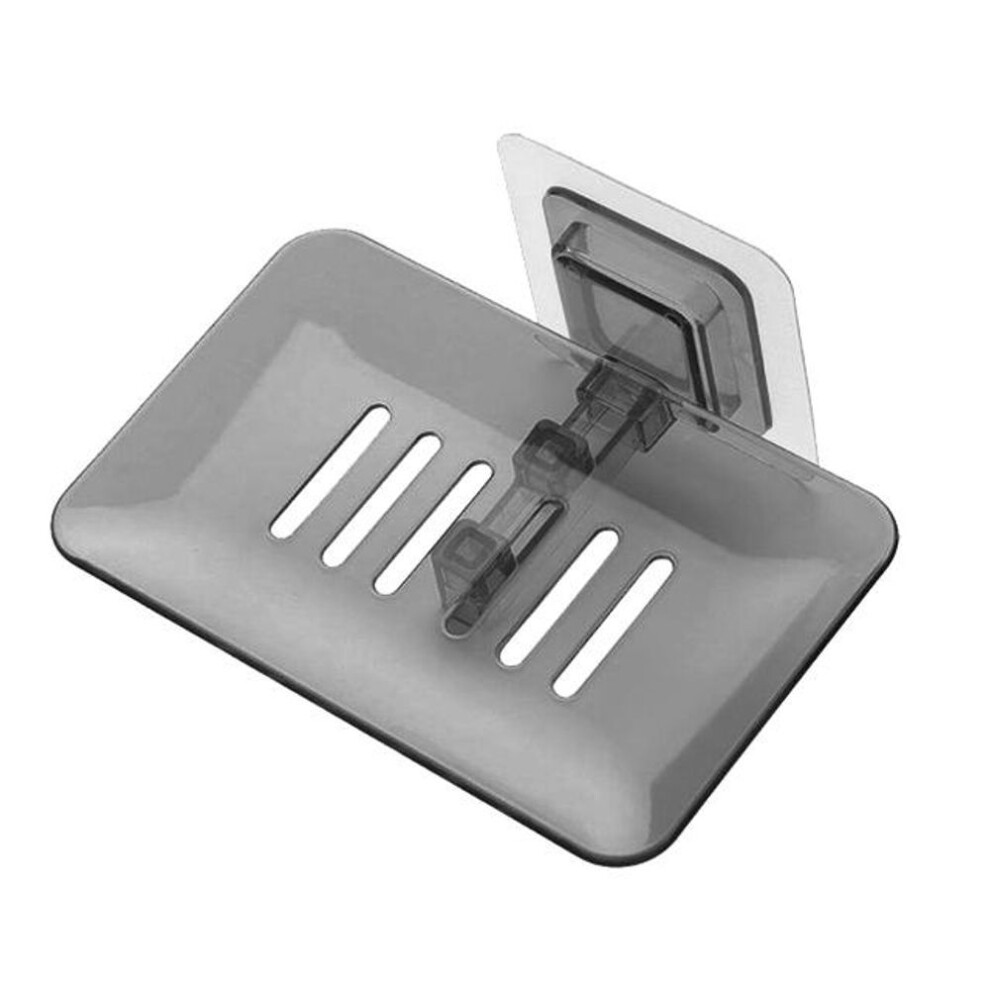 (black) Wall Mounted Shower Soap Holder with Dish Storage