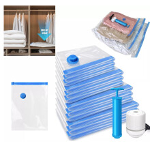 Vacuum Storage Bags with Hand/Electric Pump, 12-Pack-Space-Saving Compression Bags for Clothes, Bedding & Travel Essentials