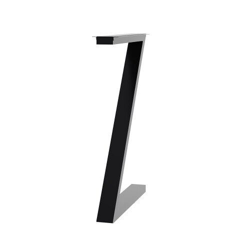 Living And Home 2Pcs Z-Shape Anti-slip Black Iron Table Legs H 71cm 2