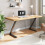 Living And Home 2Pcs Z-Shape Anti-slip Black Iron Table Legs H 71cm 2