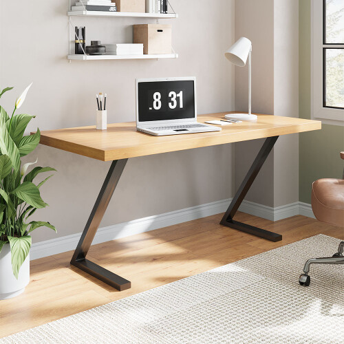 Living And Home 2Pcs Z-Shape Anti-slip Black Iron Table Legs H 71cm 1