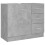 VidaXL vidaXL Sink Cabinet Concrete Grey Engineered Wood Home Cupboard Storage Rack 2